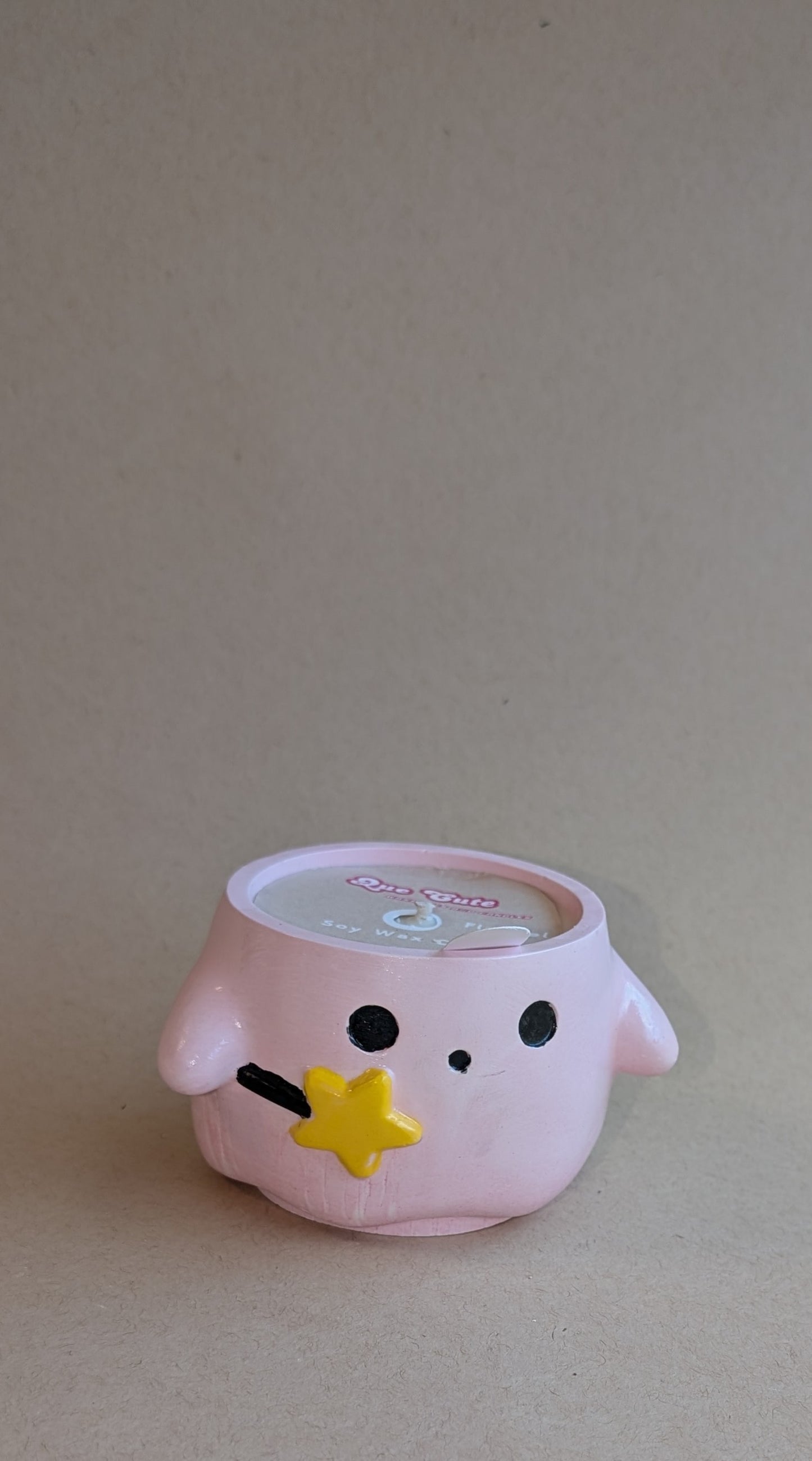 Flannel Ceramic Ghost Candle