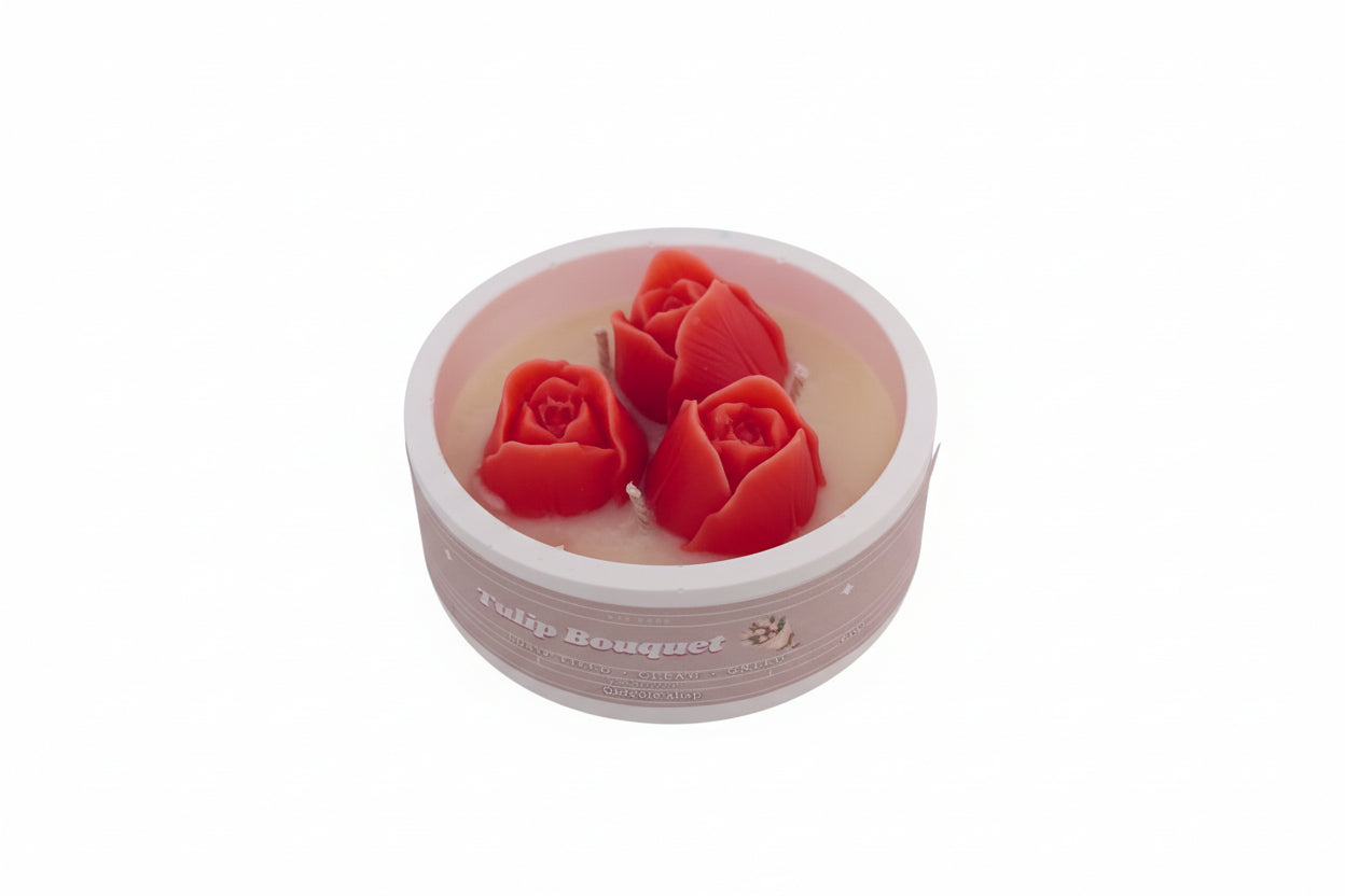 Tulip Bouquet Mini Bowl Candle