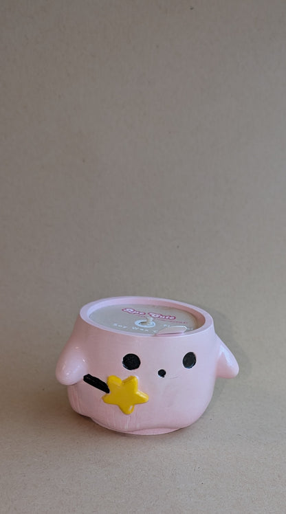 Flannel Ceramic Ghost Candle