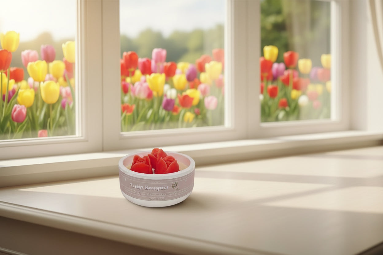 Tulip Bouquet Mini Bowl Candle