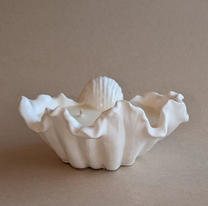 Golden Sands Shell Ceramic Candle
