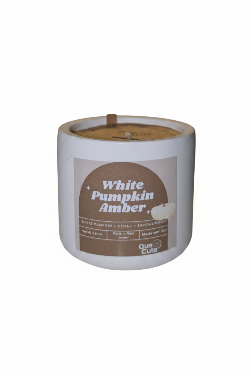 White Pumpkin Amber Candle