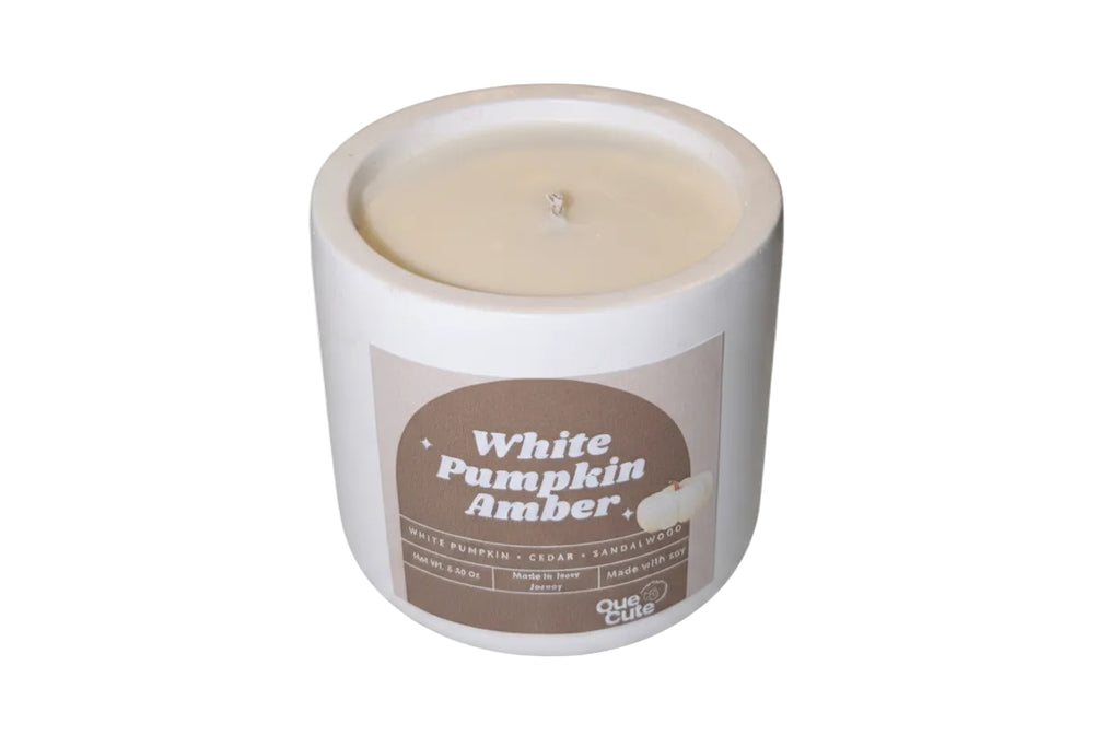White Pumpkin Amber Candle