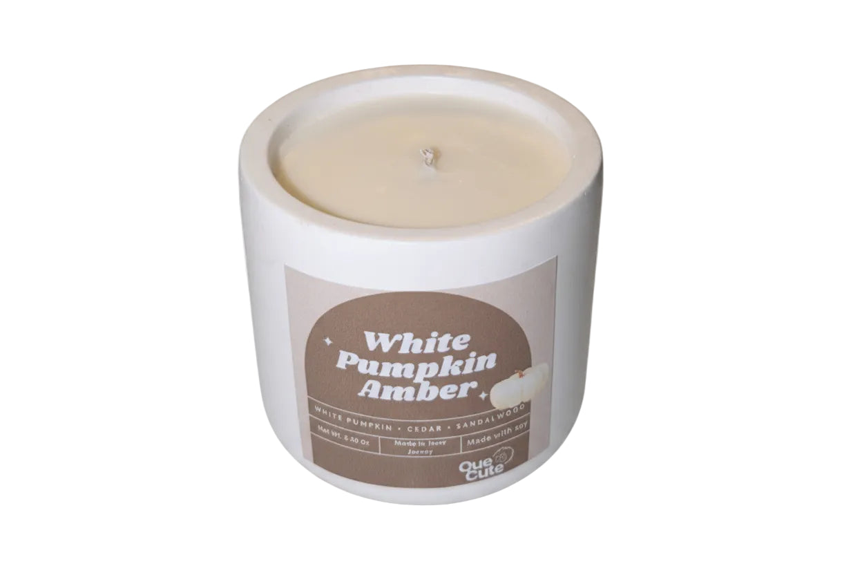 White Pumpkin Amber Candle