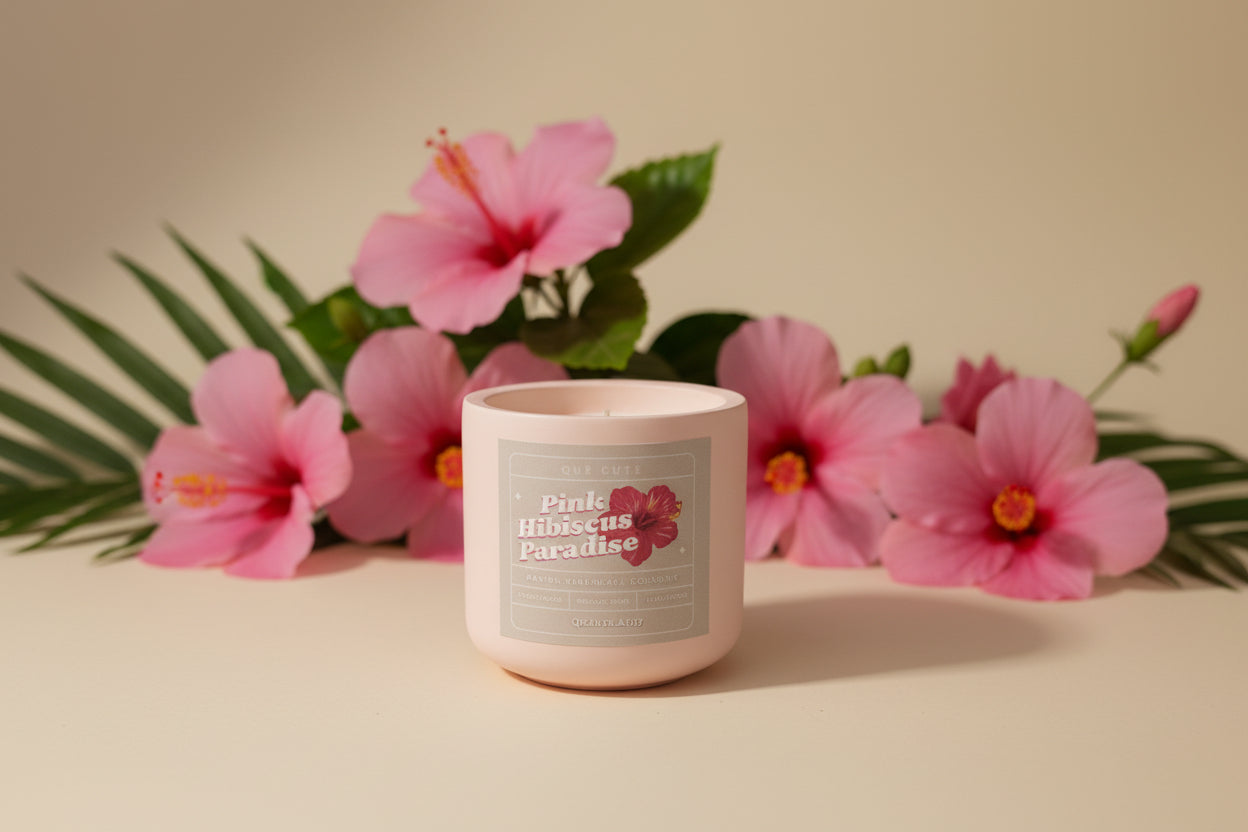 Pink Hibiscus Paradise Candle