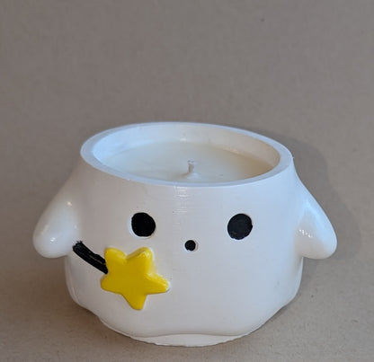 Flannel Ceramic Ghost Candle
