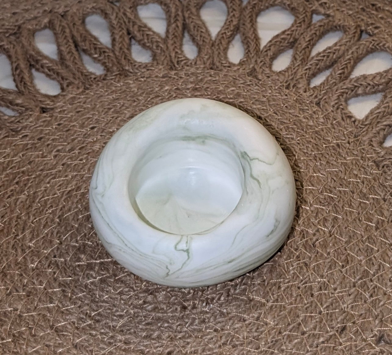Irregular Bubble Holder Marble Green